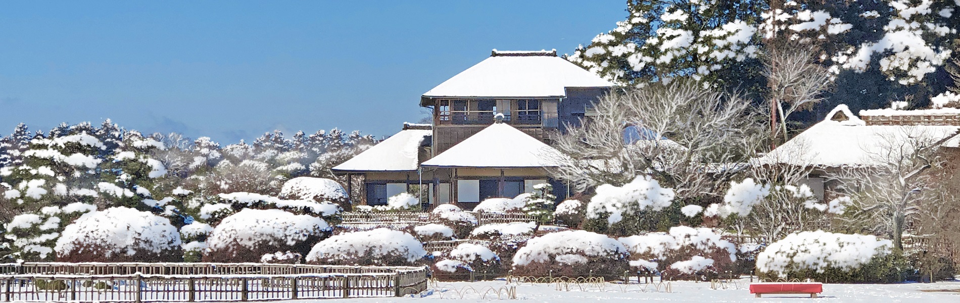 雪景色（偕楽園）